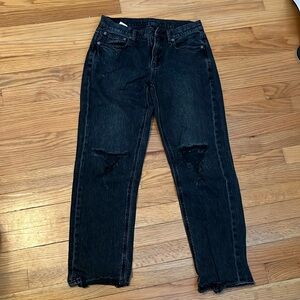American Eagle ripped mom jeans